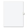 Avery Dennison Individual Dividers, Side Tab M, White, Pk25 01413